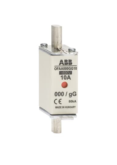 1sca022661r8500 - Предохранитель ABB OFAA000GG10 10A тип gG размер 0, до 690в