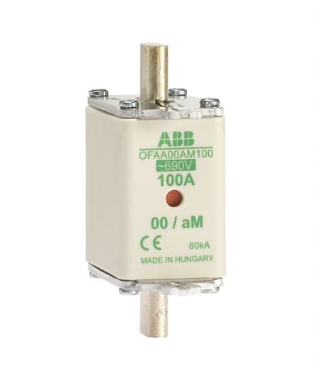 1sca022701r1850 - Предохранитель ABB OFAA00AM100 100а тип Ам размер 0, до 690в