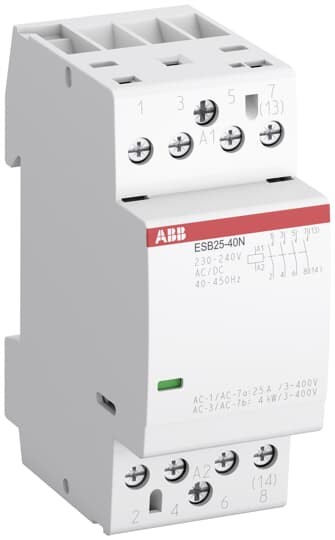 1sae231111r0104 - Контактор ABB ESB25-04N-01 модульный (25а ас-1, 4нз), катушка 24в AC/DC - ABB