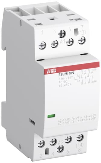 1sae231111r0240 - Контактор ABB ESB25-40N-02 модульный (25а ас-1, 4но), катушка 42в AC/DC - ABB