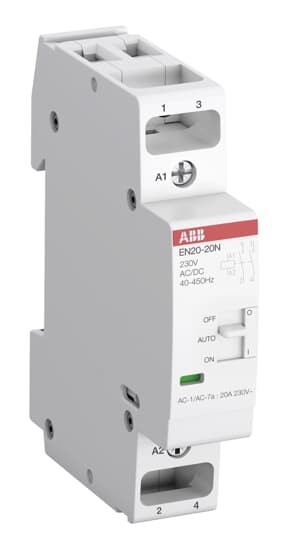 1sbe122111r0120 - Контактор ABB EN20-20N-01 модульный с ручным управлением (20а ас-1, 2но), катушка 24в AC/DC - ABB