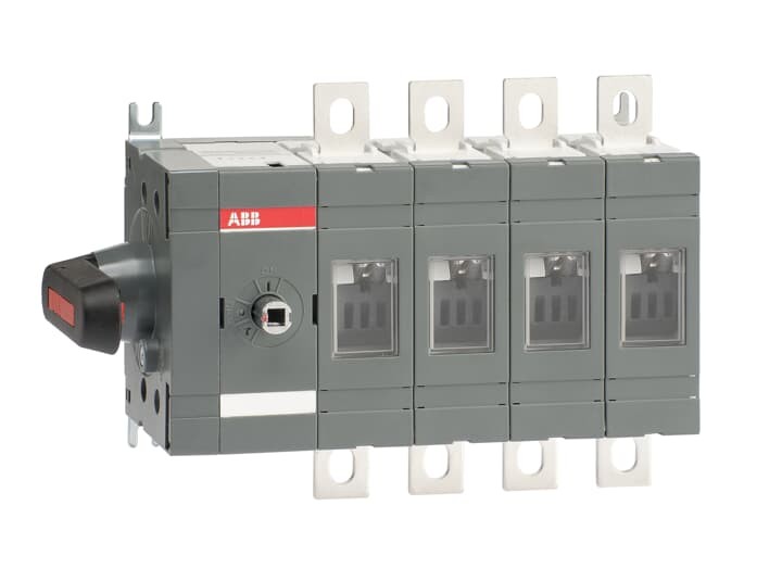 1sca022860r0710 - Рубильник ABB OT200ES04K до на 200а Четырёхполюсный с боковым управлением