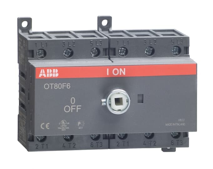 1sca105427r1001 - Рубильник ABB OT80F6 до 80а 6-полюсный на DIN-рейку, монтажную плату (поставка без ручки)