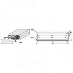 EDKO L 54 ЭМС IP уплотнение для корпусов 165х54,1х0,8мм IP52 — Fischer Elektronik