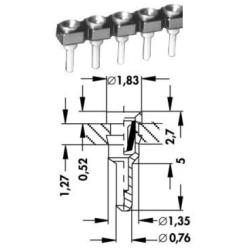 MK LP 18 02 G Розетка MKLP18 1x2P P2,54мм THT Позолоченная — Fischer Elektronik