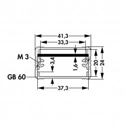 GB 60 80 ME Профиль корпуса 41,3мм L=80мм, анодированный оригинальный — Fischer Elektronik