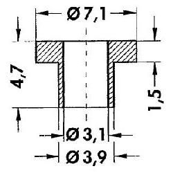 IB 1 Аксессуар для радиатора - изоляционная втулка TO3 Отверстие 3,9 мм +250°C — Fischer Elektronik