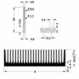 SK 159 1000 AL Стандартный радиатор — Fischer Elektronik