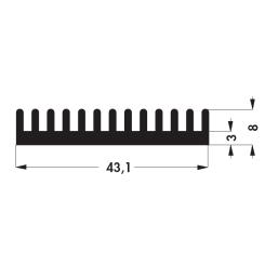 SK 423 1000 AL Стандартный радиатор — Fischer Elektronik