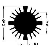 SK 569 50 AL Радиатор для Power LED D60x50мм оригинальный — Fischer Elektronik